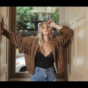 Kittenish Texas Babe Tan Fringe Jacket